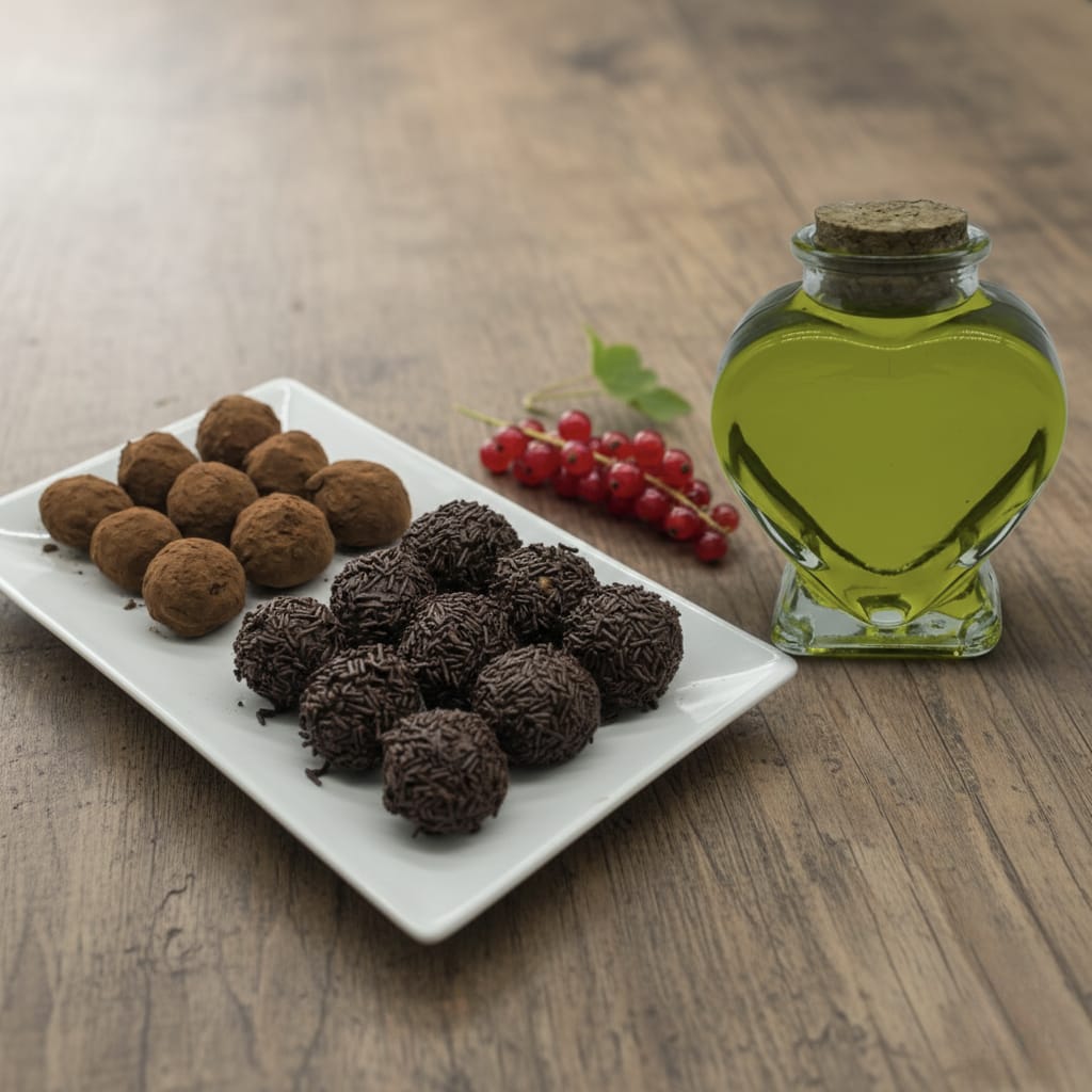 TRUFAS DE CHOCOLATE CON AOVE ECOLÓGICO